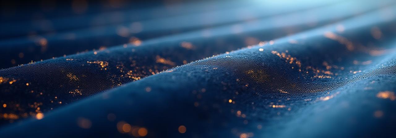 Close-up of high-quality textile threads representing data security and interconnectedness