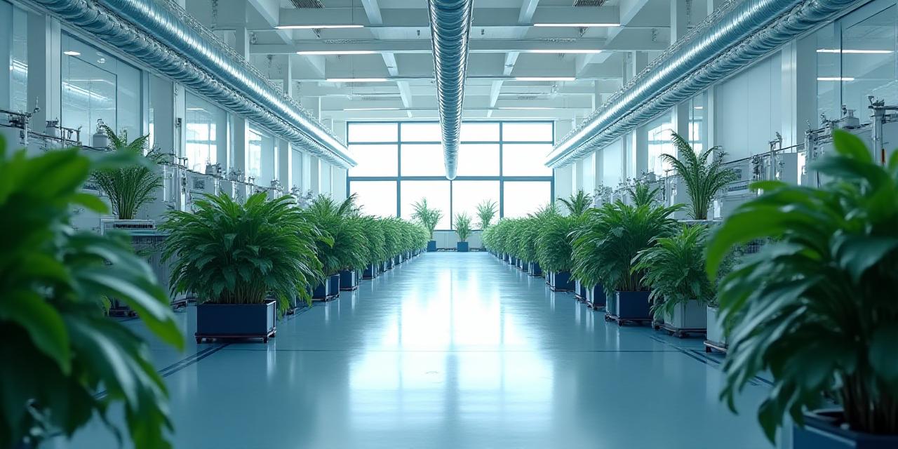 Modern sustainable textile manufacturing facility